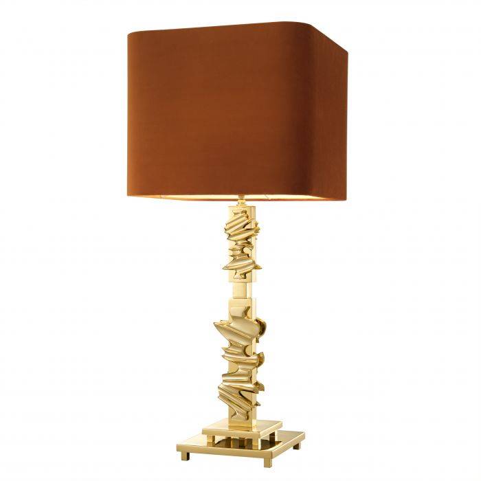 Eichholtz 110973 Table Lamp Abruzzo polished brass incl shade