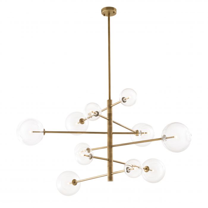 Eichholtz 112076 Chandelier Argento L antique brass finish