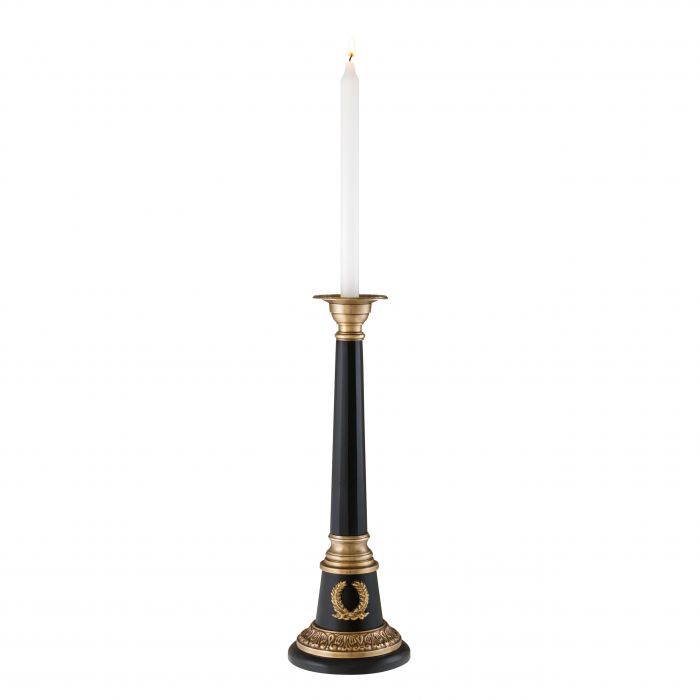 Eichholtz 110094 Candle Holder Arosa vintage brass/black finish S