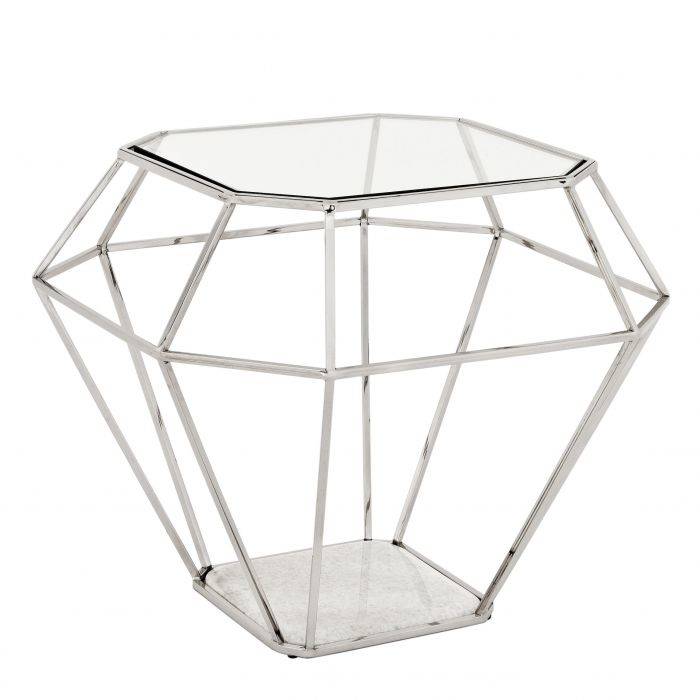 Eichholtz 108945 Side Table Asscher nickel finish