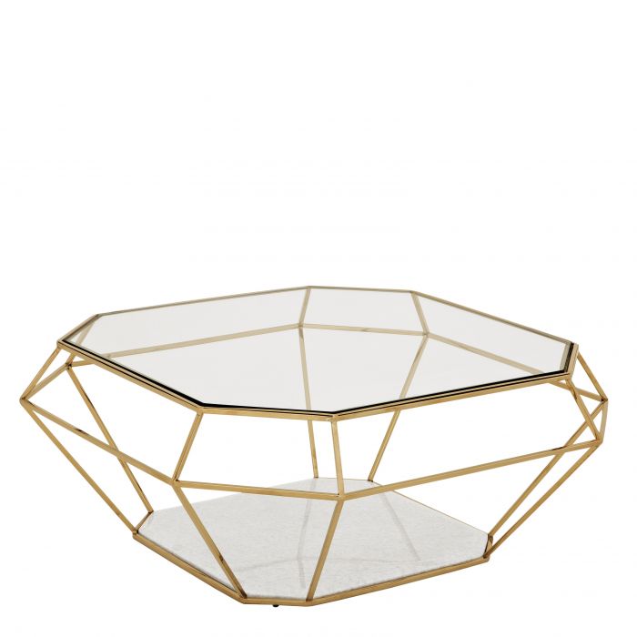 Eichholtz 109113 Coffee Table Asscher gold finish