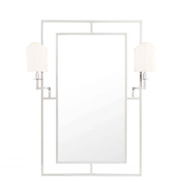 Eichholtz 109312 Mirror Astaire with Lamps nickel finish
