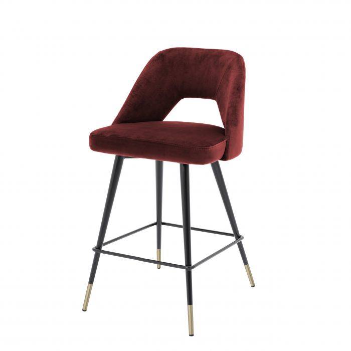 Eichholtz 112053 Counter Stool Avorio roche bordeaux red velvet