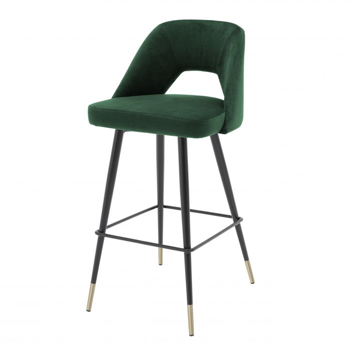 Eichholtz 112054 Bar Stool Avorio roche green velvet