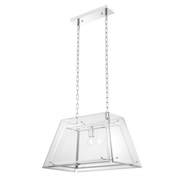 Eichholtz 111906UL Chandelier Azure S nickel finish bevelled glass UL