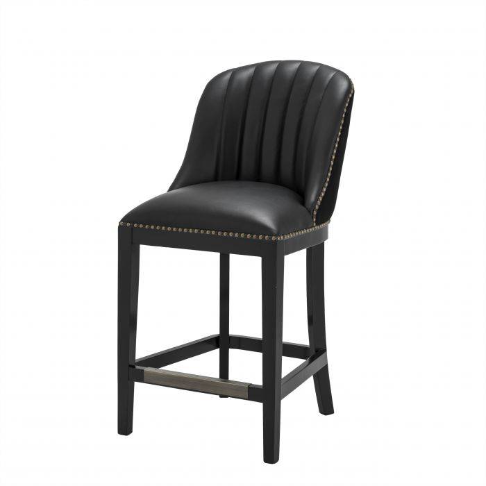 Eichholtz 112044 Counter Stool Balmore black velvet black PU