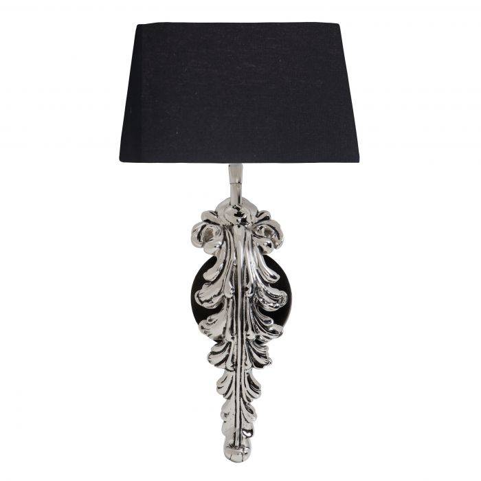 Eichholtz 106878 Wall Lamp Beau Site nickel finis incl. black shade