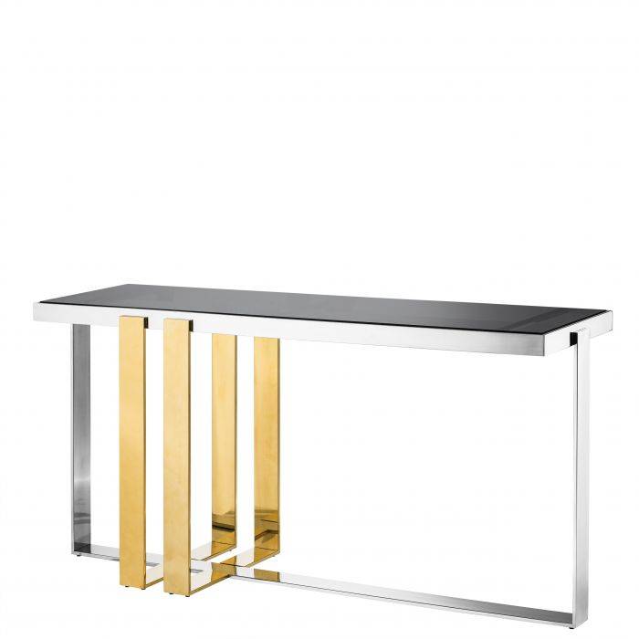 Eichholtz 110669 Console Table Belgo polished ss | gold finish