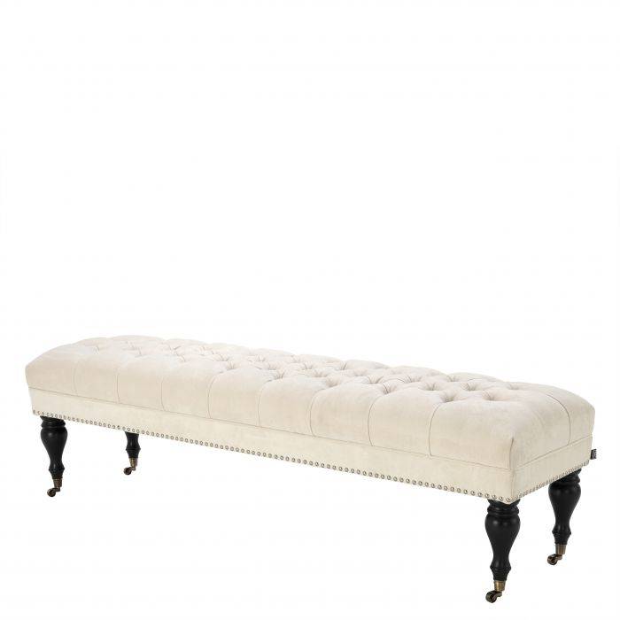Eichholtz 111446 Bench Benedict ecru velvet