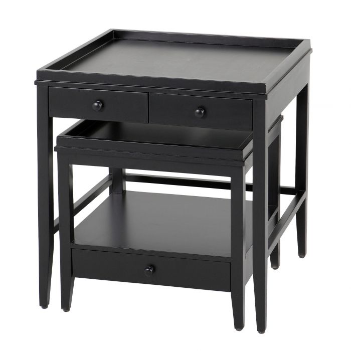 Eichholtz 103210 Side Table Bleeker black finish set of 2