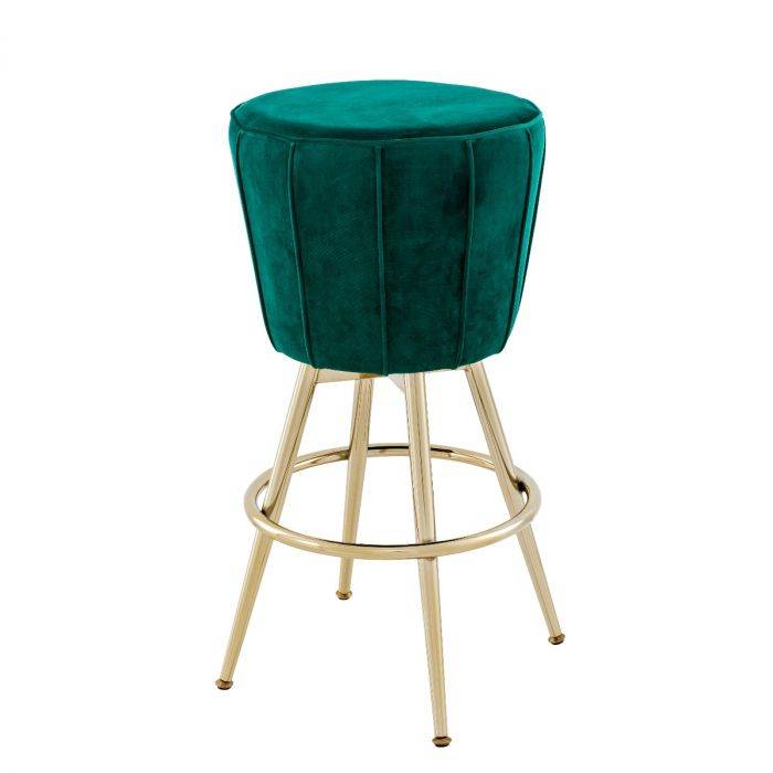 Eichholtz 111536 Bar Stool Bolton green velvet