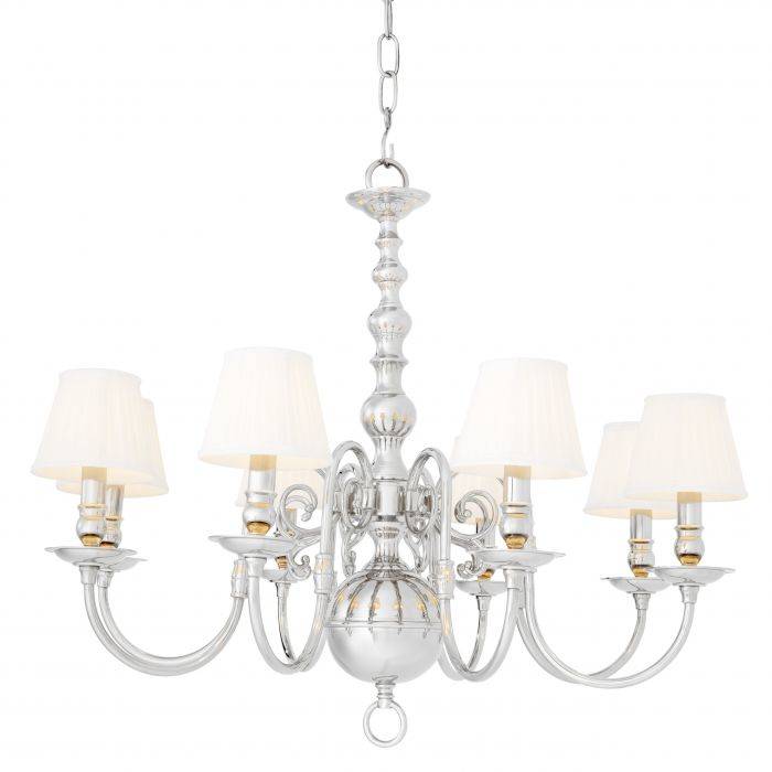 Eichholtz 105792 Chandelier Bourbon nickel finish incl shades