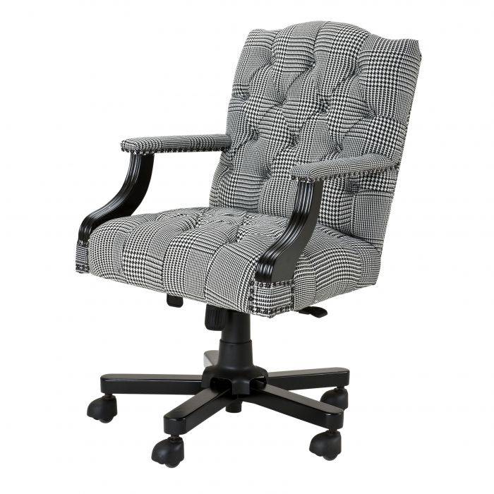 Eichholtz 109101 Desk Chair Burchell Dixon black & white