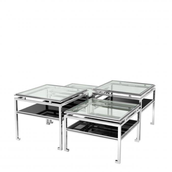 Eichholtz 111267 Coffee Table Calvin polished ss set of 4