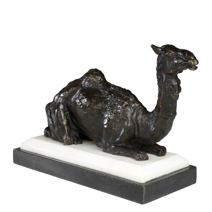 Eichholtz 110085 Camel on marble base bronze highlight finish