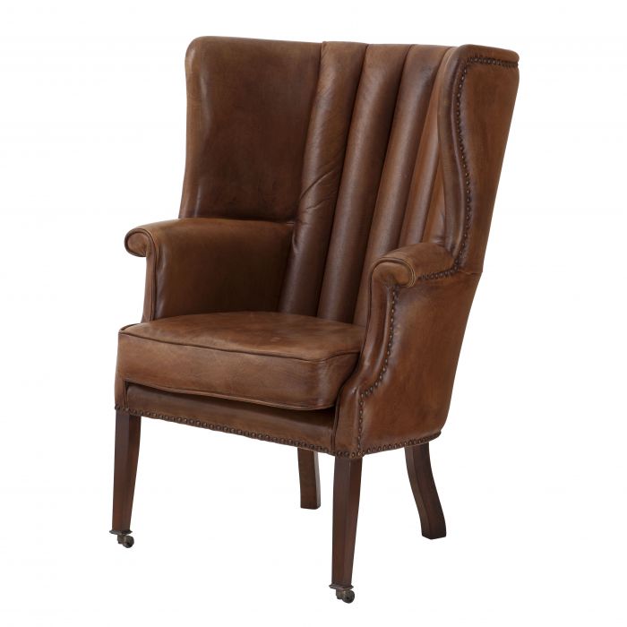 Eichholtz 106832 Chair Chamberlain tobacco leather