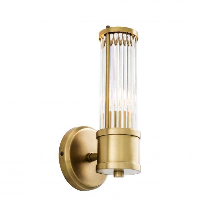 Eichholtz 111015 Wall Lamp Claridges Single antique brass finish