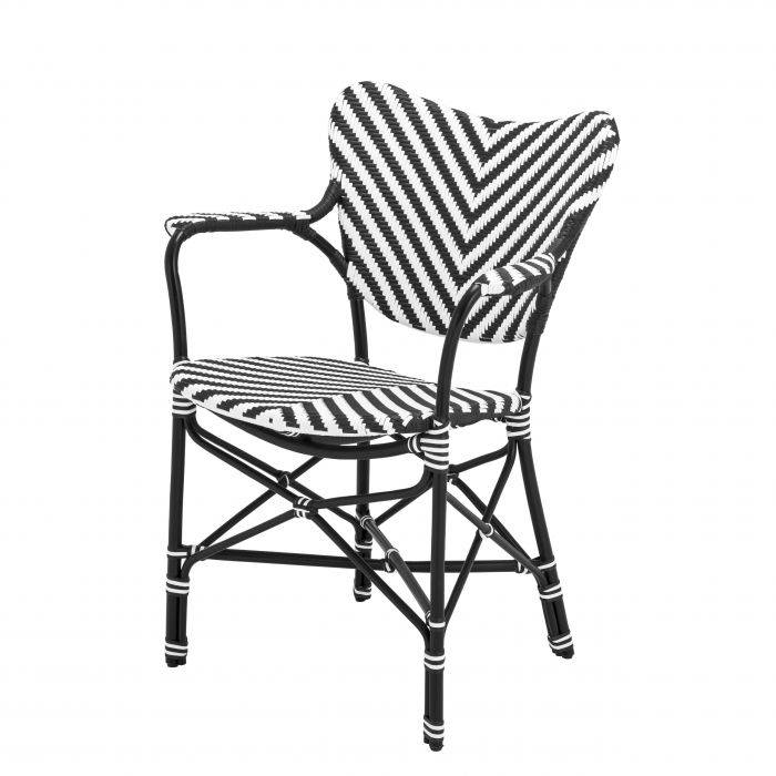 Eichholtz 110596 Chair Colony with arm black and white