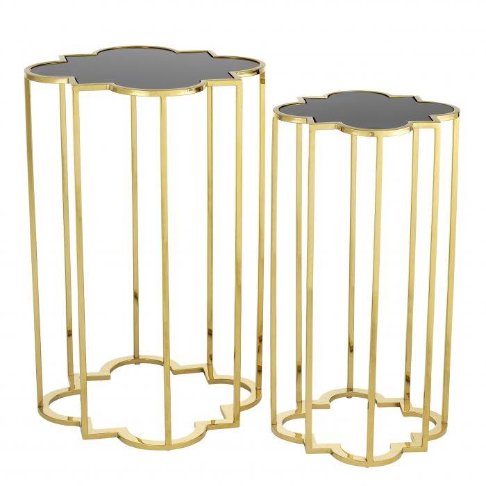 Eichholtz 109796 Side Table Concentric gold finish set of 2