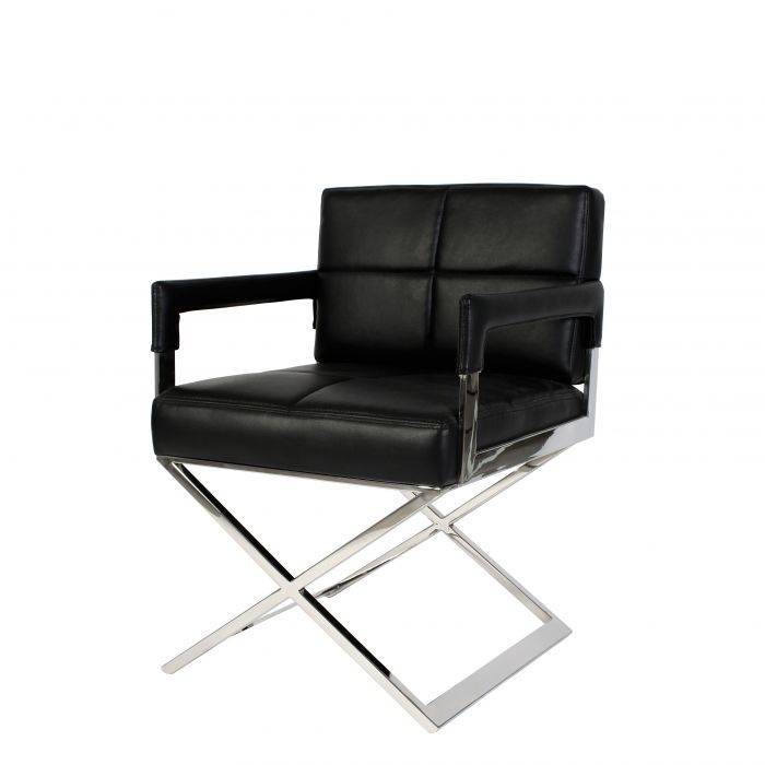Eichholtz 106344U Desk Chair Cross black leather look - U