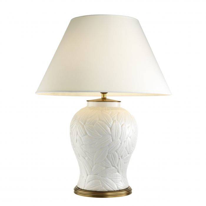 Eichholtz 110952 Table Lamp Cyprus white ceramic incl shade