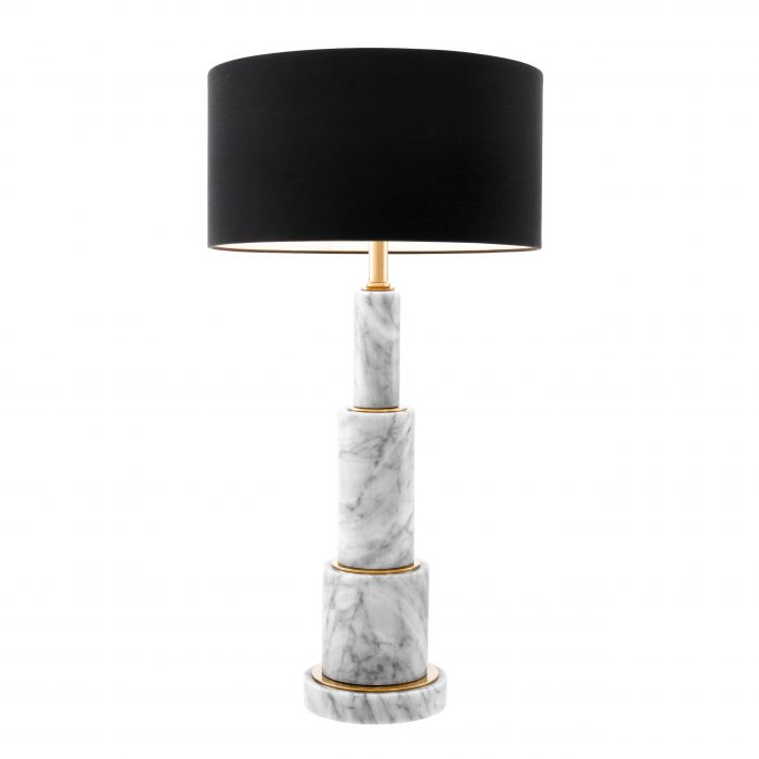 Eichholtz 111604 Table Lamp Dax gold finish white marble incl shade