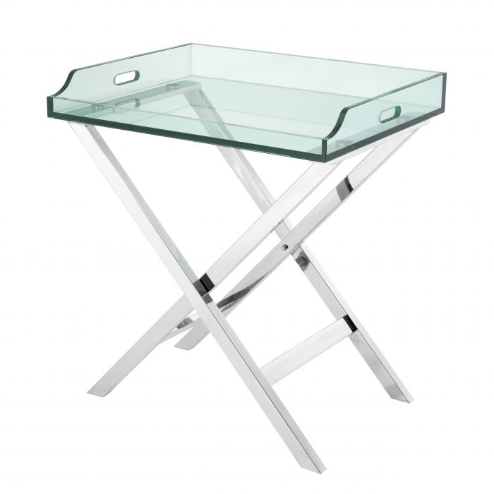 Eichholtz 111204 Butler Tray Derby polished stainless steel