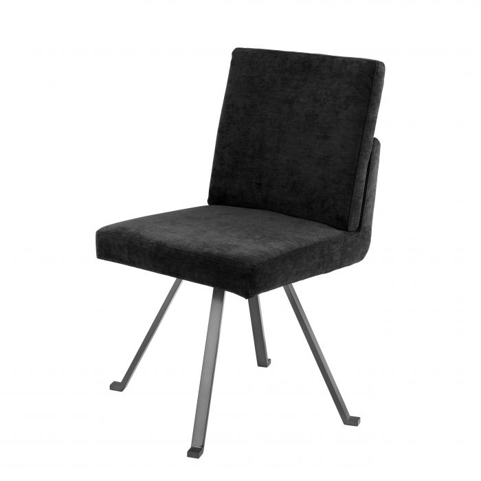 Eichholtz 110199 Dining Chair Dirand bronze finish black velvet