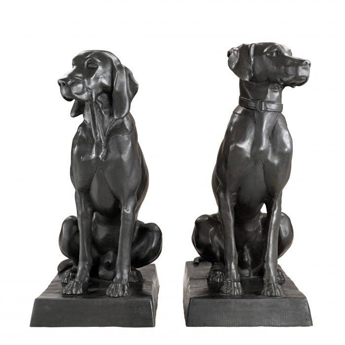 Eichholtz 109329 Dogs Pointer & Hound ant bronze finish set of 2