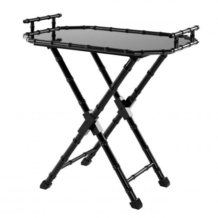 Eichholtz 109601 Butler Tray Domingue Piano Black Finish