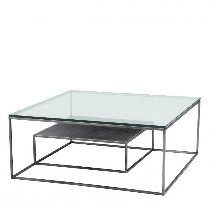 Eichholtz 110619 Coffee Table Durand charcoal oak bl nickel finish