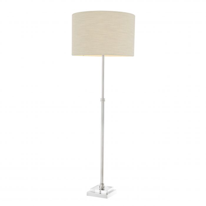 Eichholtz 111520 Table Lamp Emmanuel nickel fin. incl ivory shade