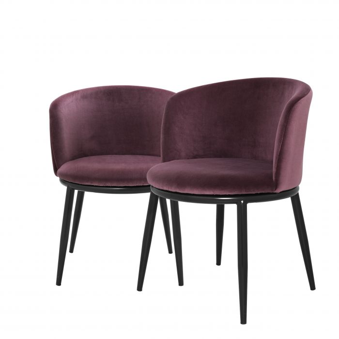 Eichholtz 111994 Dining Chair Filmore cameron purple set of 2