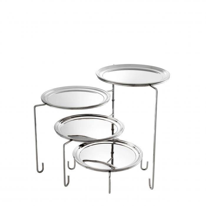 Eichholtz 112367 Foldable Serving Stand Dune nickel finish