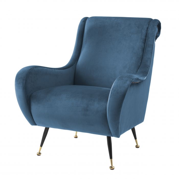 Eichholtz 111487 Chair Giardino roche blue velvet
