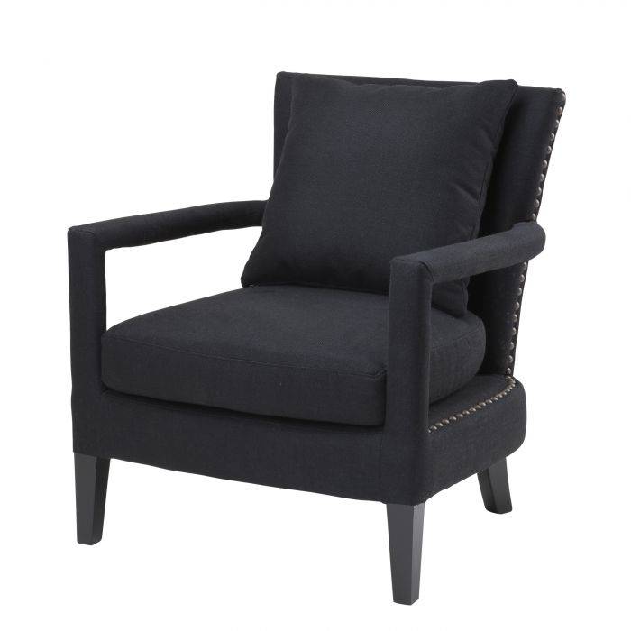 Eichholtz 108125U Chair Gregory black linen look - U