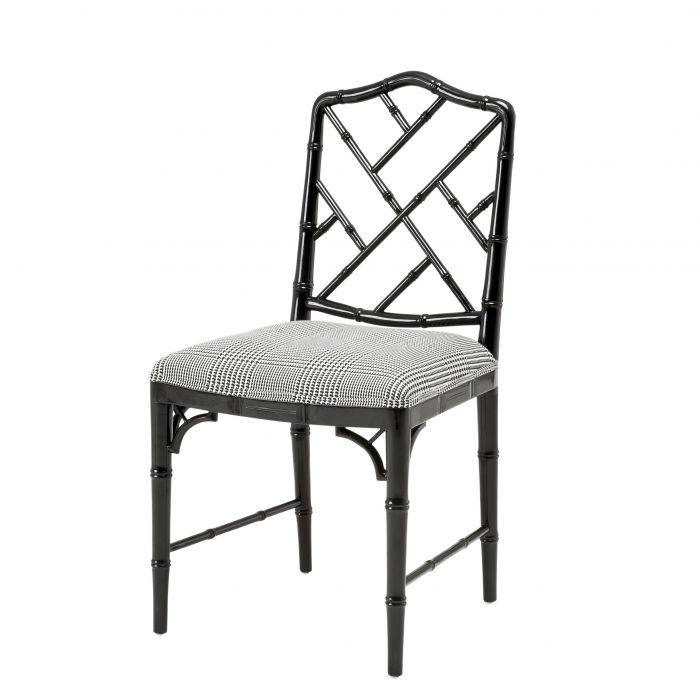 Eichholtz 109427 Dining Chair Infinity piano black dixon black&whit