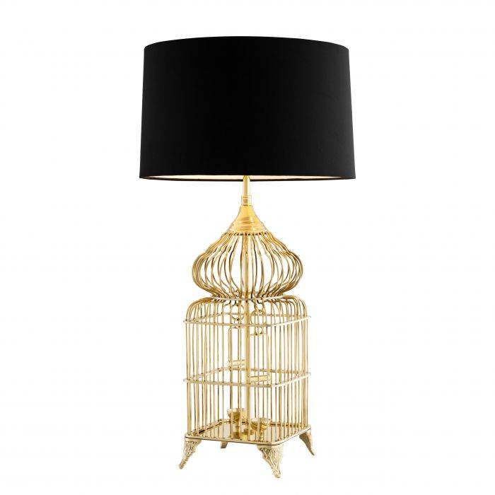 Eichholtz 110249 Table Lamp La Cage polished brass incl shade