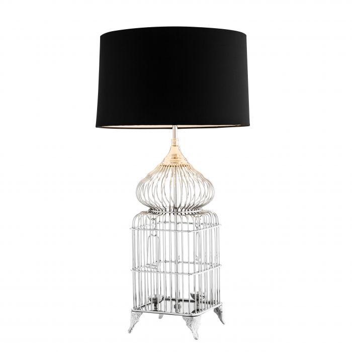Eichholtz 110250 Table Lamp La Cage nickel finish incl shade