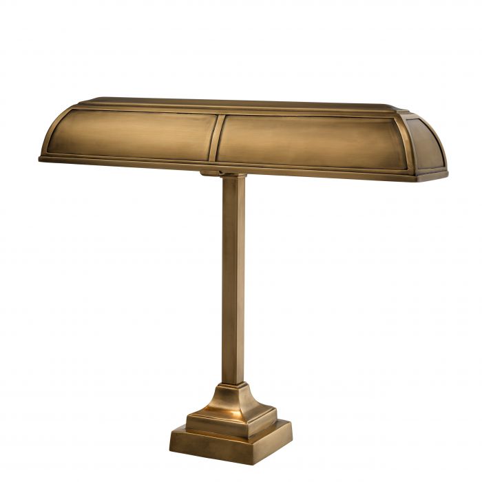 Eichholtz 103777 Desk Lamp Banker Trust antique brass finish