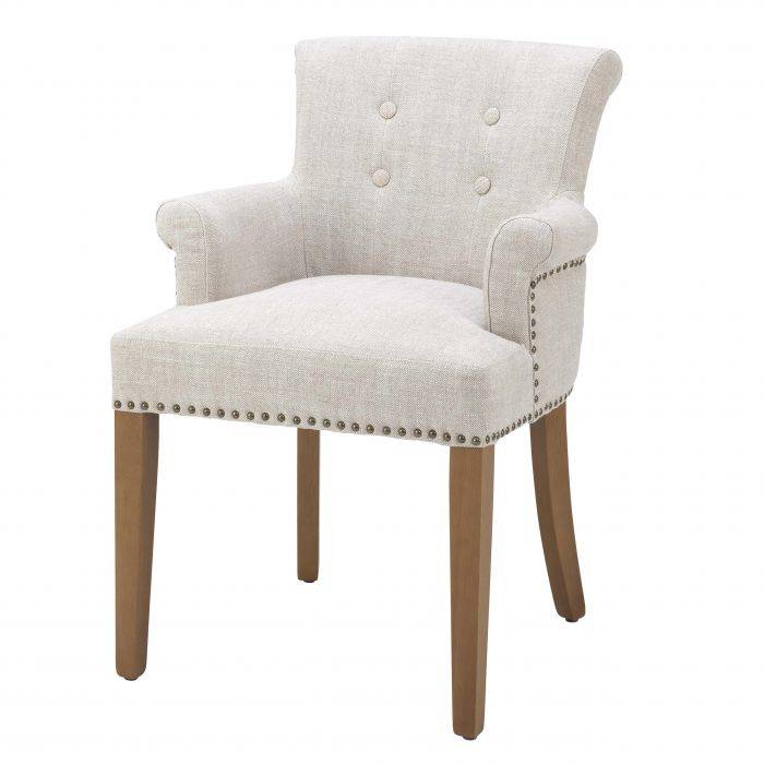 Eichholtz 107632 Dining Chair Key Largo with arm off-white linen