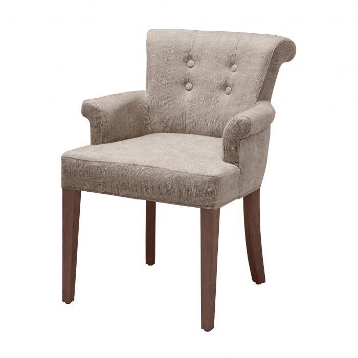 Eichholtz 107634 Dining Chair Key Largo with arm camel linen