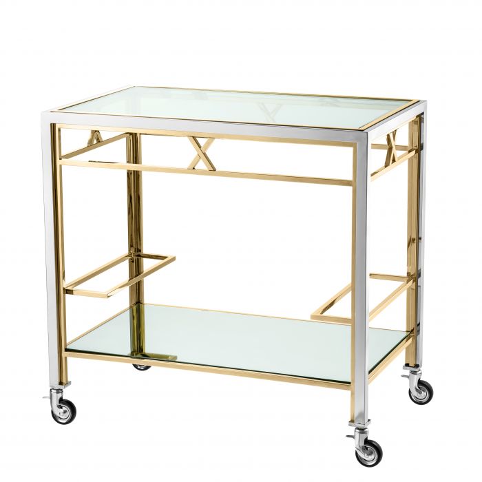Eichholtz 112404 Trolley Lindon pol ss gold finish set