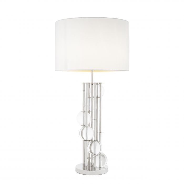 Eichholtz 109567UL Table Lamp Lorenzo nickel finish inc white shadeUL