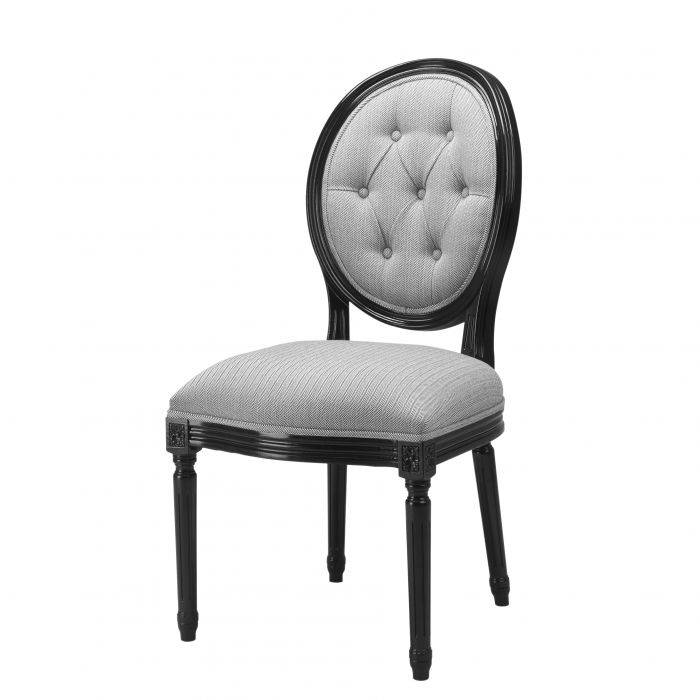 Eichholtz 109361 Dining Chair Louis Philip herringbone white/ black