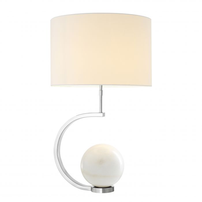 Eichholtz 111036UL Table Lamp Luigi nickel finish incl white shade UL