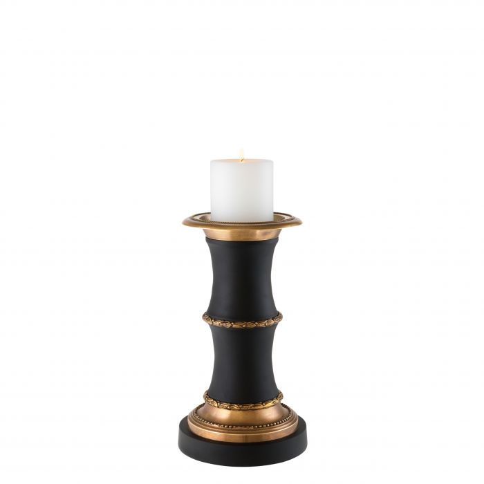 Eichholtz 110093 Candle Holder Mamounia M vintage brass/black finis