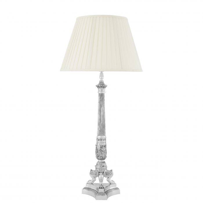 Eichholtz 109635 Table Lamp Marchand silver lacquer incl shade