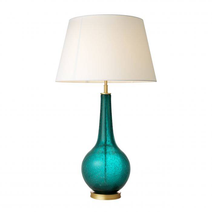 Eichholtz 111601 Table Lamp Massaro turquoise matte brass finish