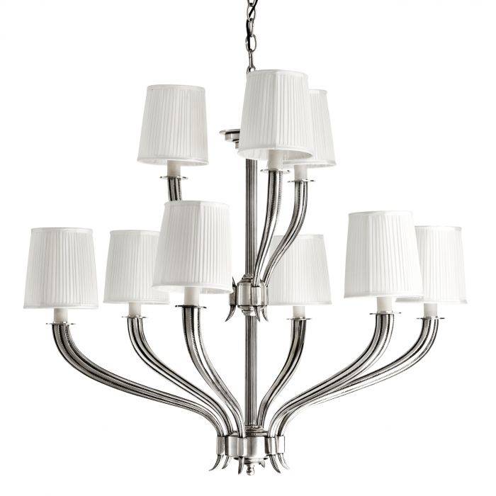 Eichholtz 108080 Chandelier Mayflower 9 light antique silver finish